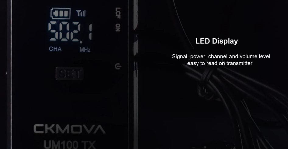 Maplin CKMOVA UM100 UHF Wireless Microphone Kit with 1x Transmitter & 1x Receiver