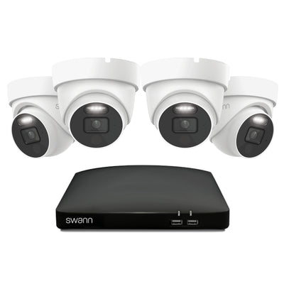 Swann 4K 1TB 8-Channel Wired DVR CCTV Kit with 4 Dome Cameras
