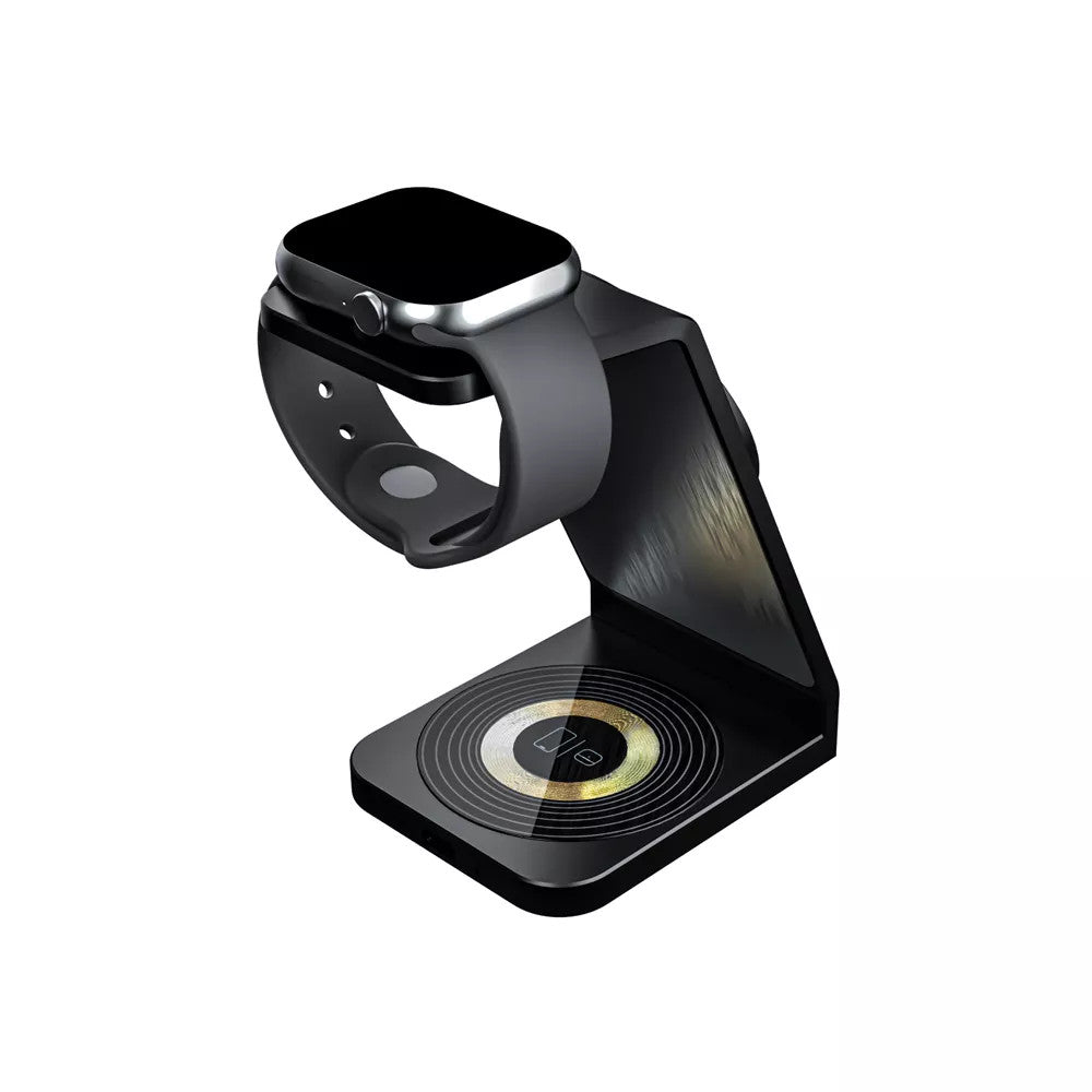 Microdia SNAPStation Aluminaire 23W 3-in-1 MagSafe Magnetic Wireless Charging Station - Black