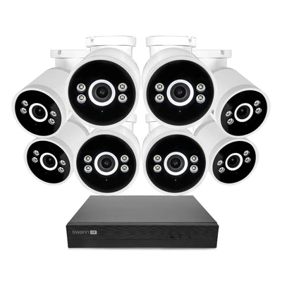 Swann AdvancedX 4K 2TB 16-Channel Wired PoE NVR CCTV with 8 Bullet Camera Kit