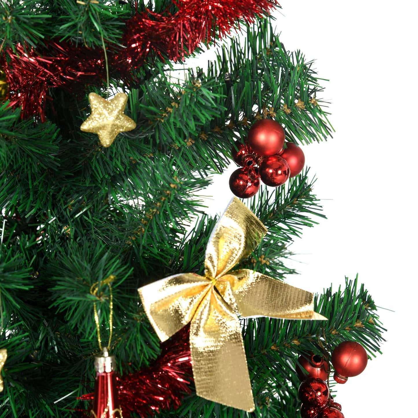 HOMCOM 6ft LED Artificial Christmas Tree with Decorations - maplin.co.uk