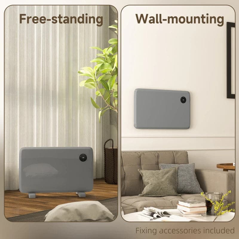 Maplin 1200W Freestanding / Wall Mounted Portable Electric Convector Space Heater with Adjustable Thermostat & Timer - maplin.co.uk
