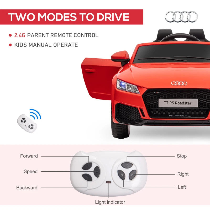 Maplin Plus Licensed Audi TT 12V Kids Ride On Car with Remote