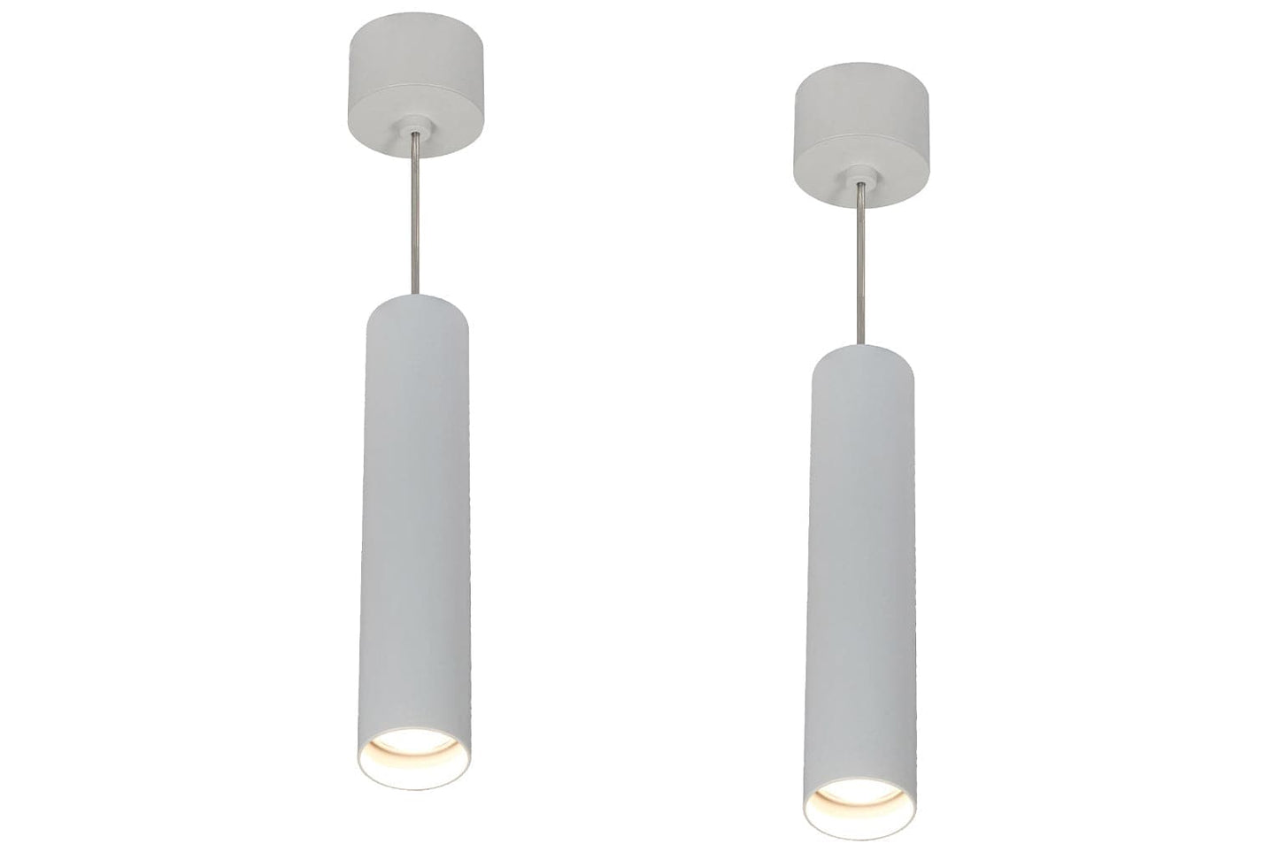 4lite High Output Dimmable 3K LED Ceiling Pendant Light - White Pack of 2