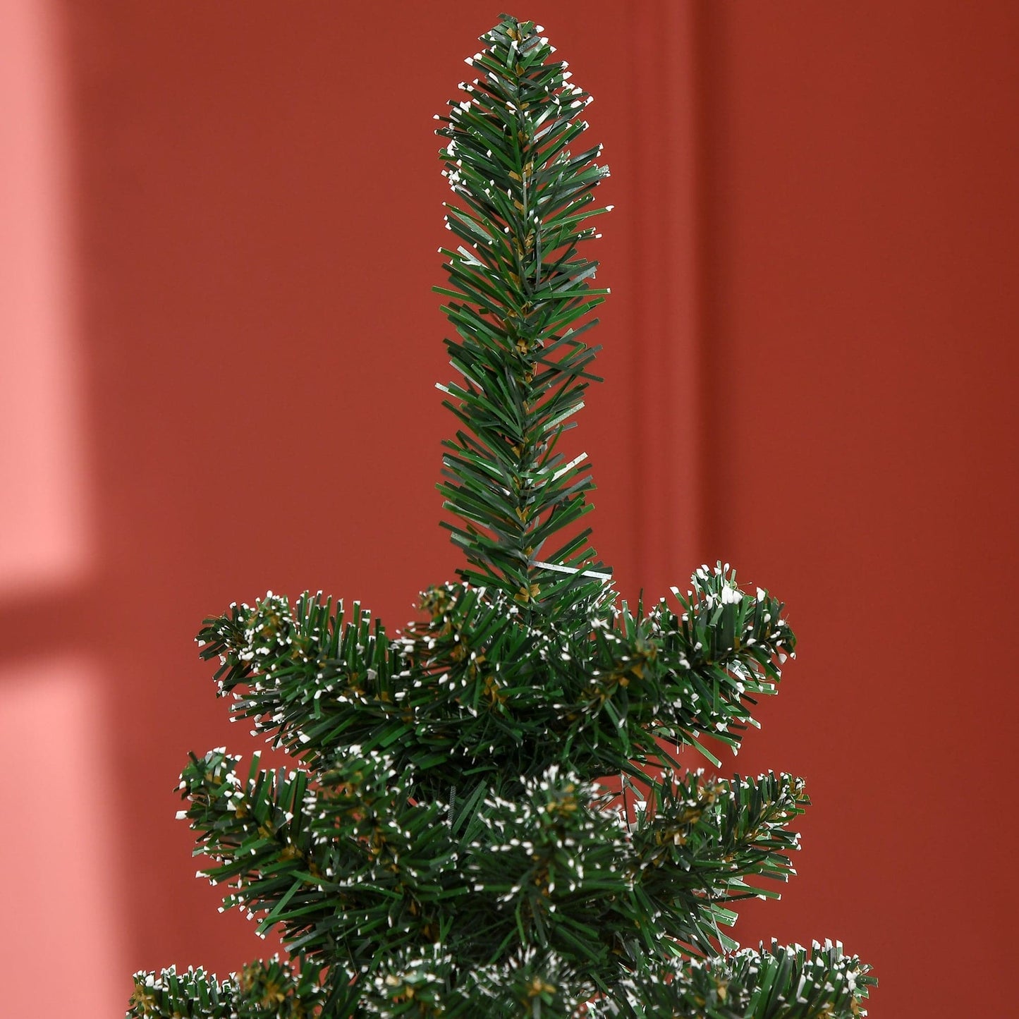 HOMCOM 5.5ft Artificial Snow Dipped Christmas Tree with Foldable Stand - maplin.co.uk