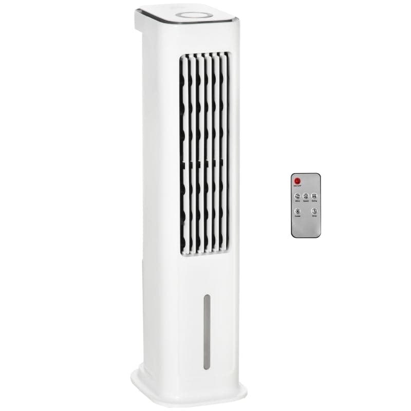 HOMCOM 2-in-1 Oscillating Evaporative Ice Cooling Fan - White - maplin.co.uk