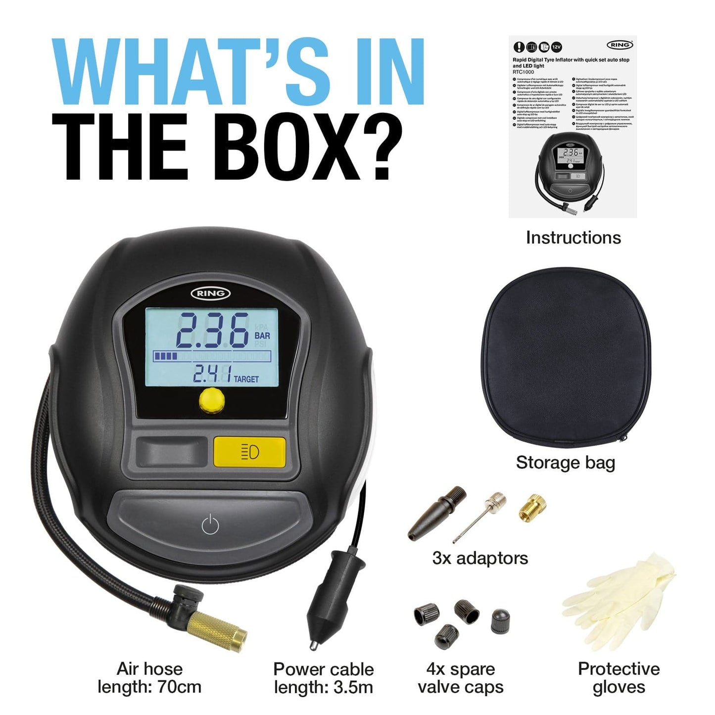 Ring Automotive Rapid Digital Inflator