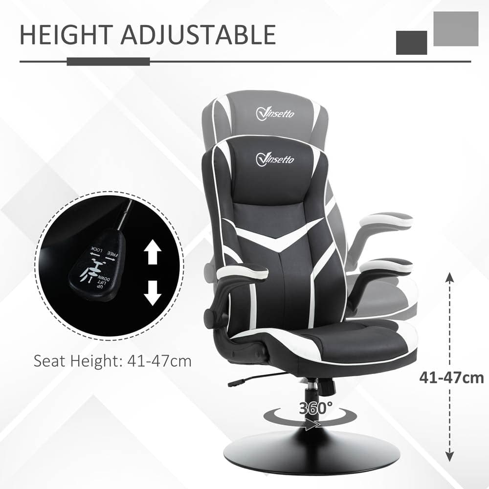Maplin Plus Faux Leather Ergonomic Adjustable Gaming Chair with Pedestal Base