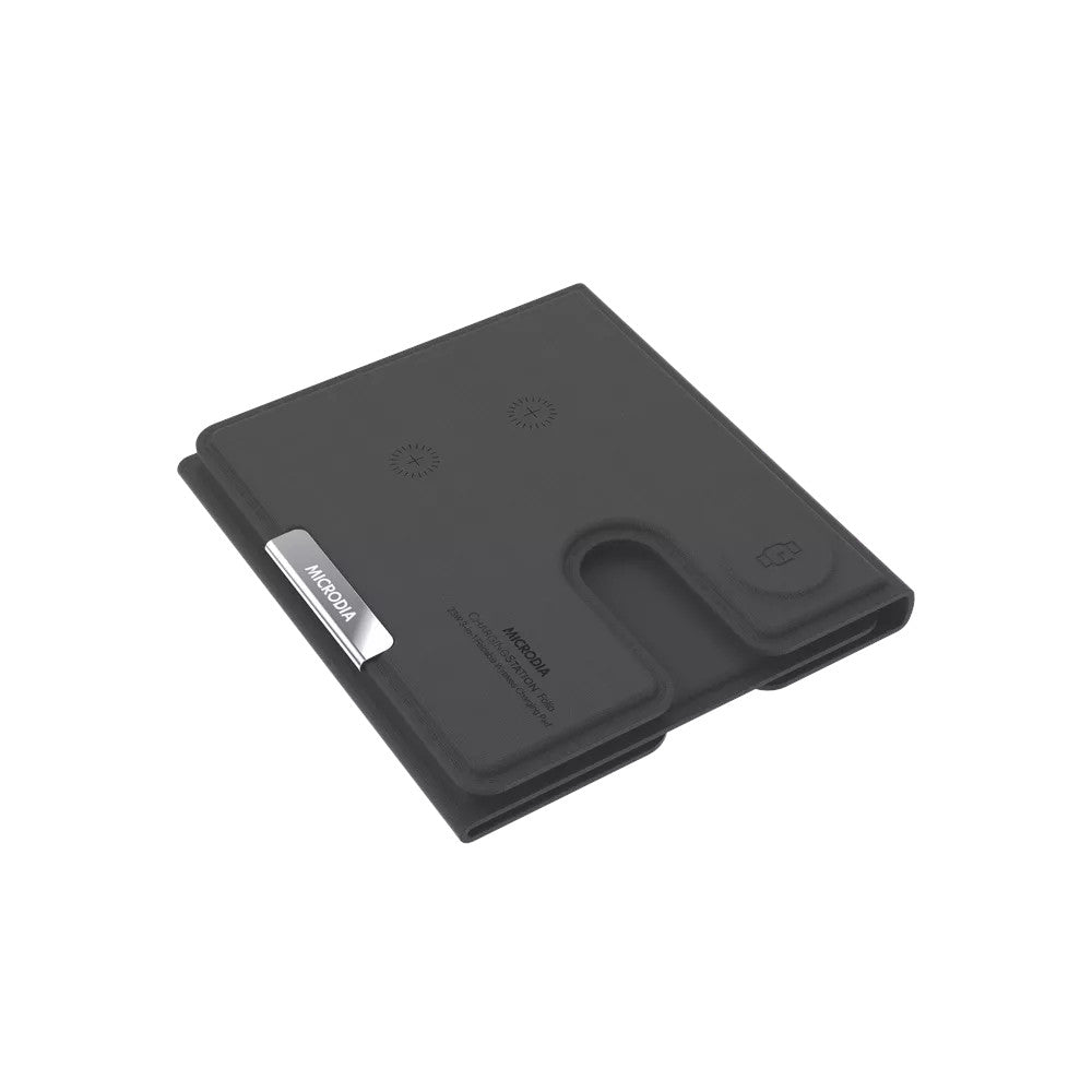 Microdia CHARGINGStation Folio 23W 3-in-1 Foldable Wireless Charging Station - Black