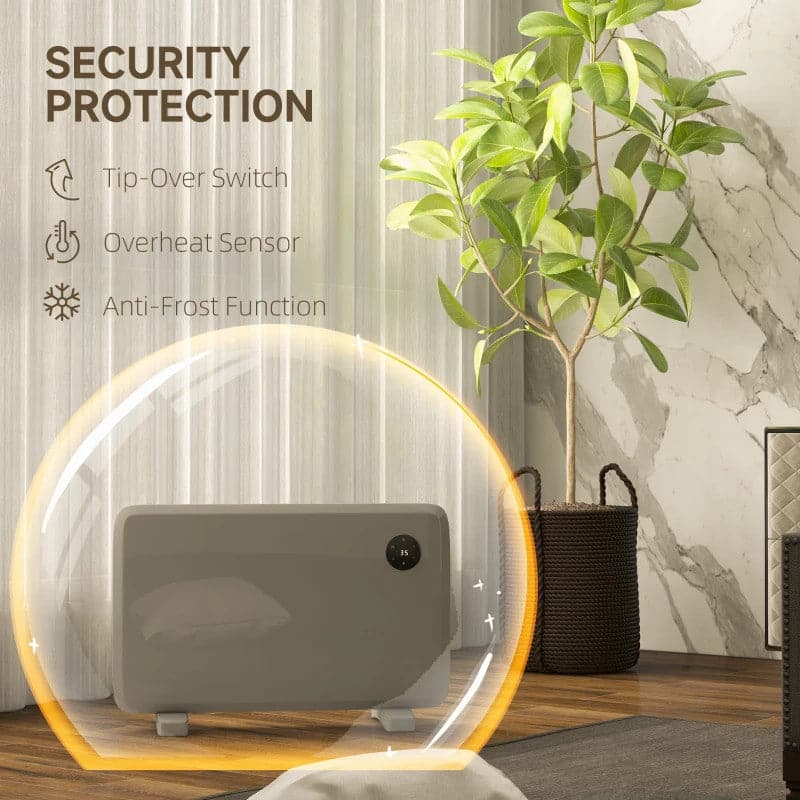 Maplin 1200W Freestanding / Wall Mounted Portable Electric Convector Space Heater with Adjustable Thermostat & Timer - maplin.co.uk