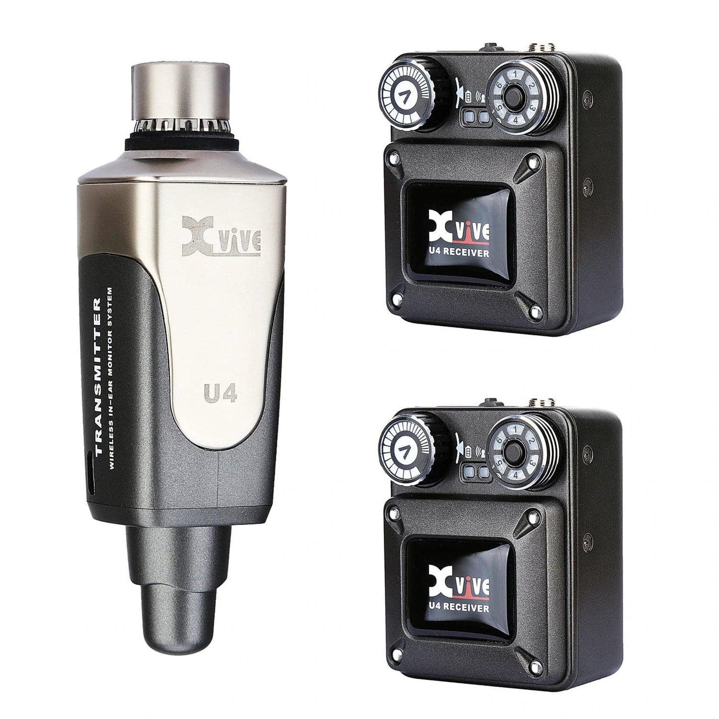 Xvive U4 2.4GHz Wireless In-Ear Monitor System Transmitter + 2x Receivers