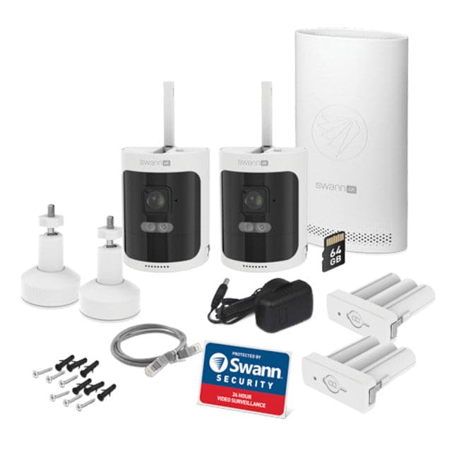Swann AllSecure 4K Wireless Security Kit with Wire-Free Cameras & NVR Tower