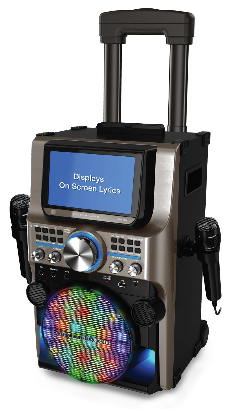 Easy Karaoke Ultimate Bluetooth Karaoke Machine with LED Multi-Colour Light Effects - maplin.co.uk