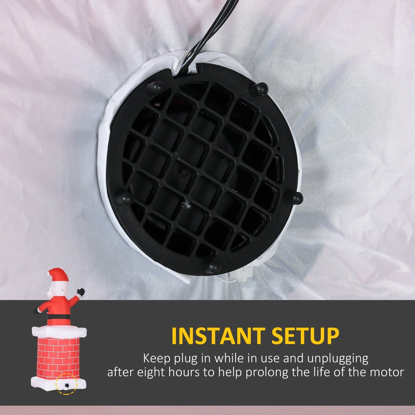 HOMCOM 7ft Christmas LED Inflatable Santa Claus from Chimney - maplin.co.uk