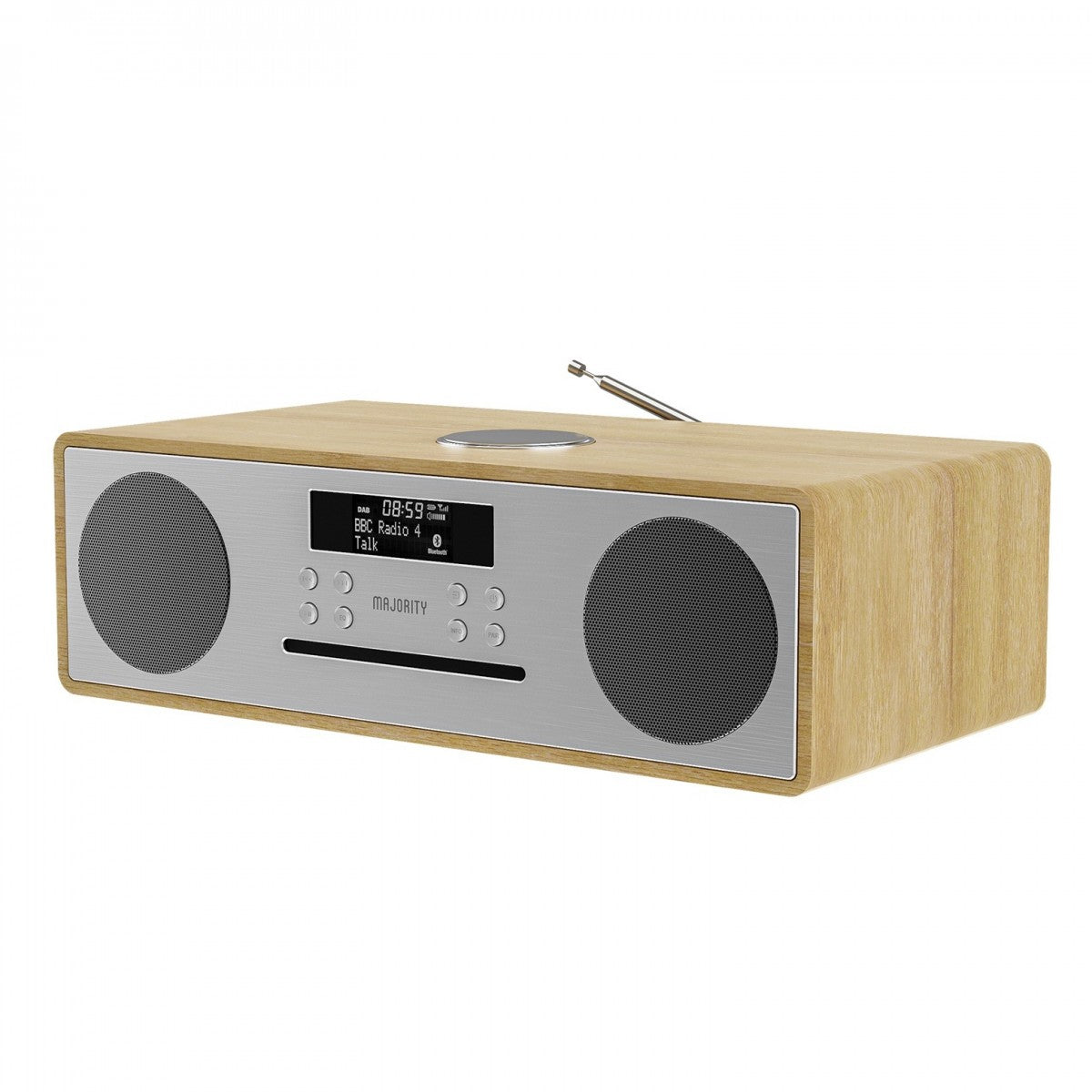 Majority Oakington DAB Radio CD Player Oak