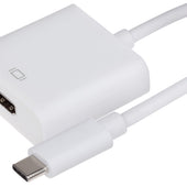 Nikkai USB-C to HDMI V3.1 Adapter (Supports 4K Ultra HD @30Hz) - White, 0.12m - maplin.co.uk
