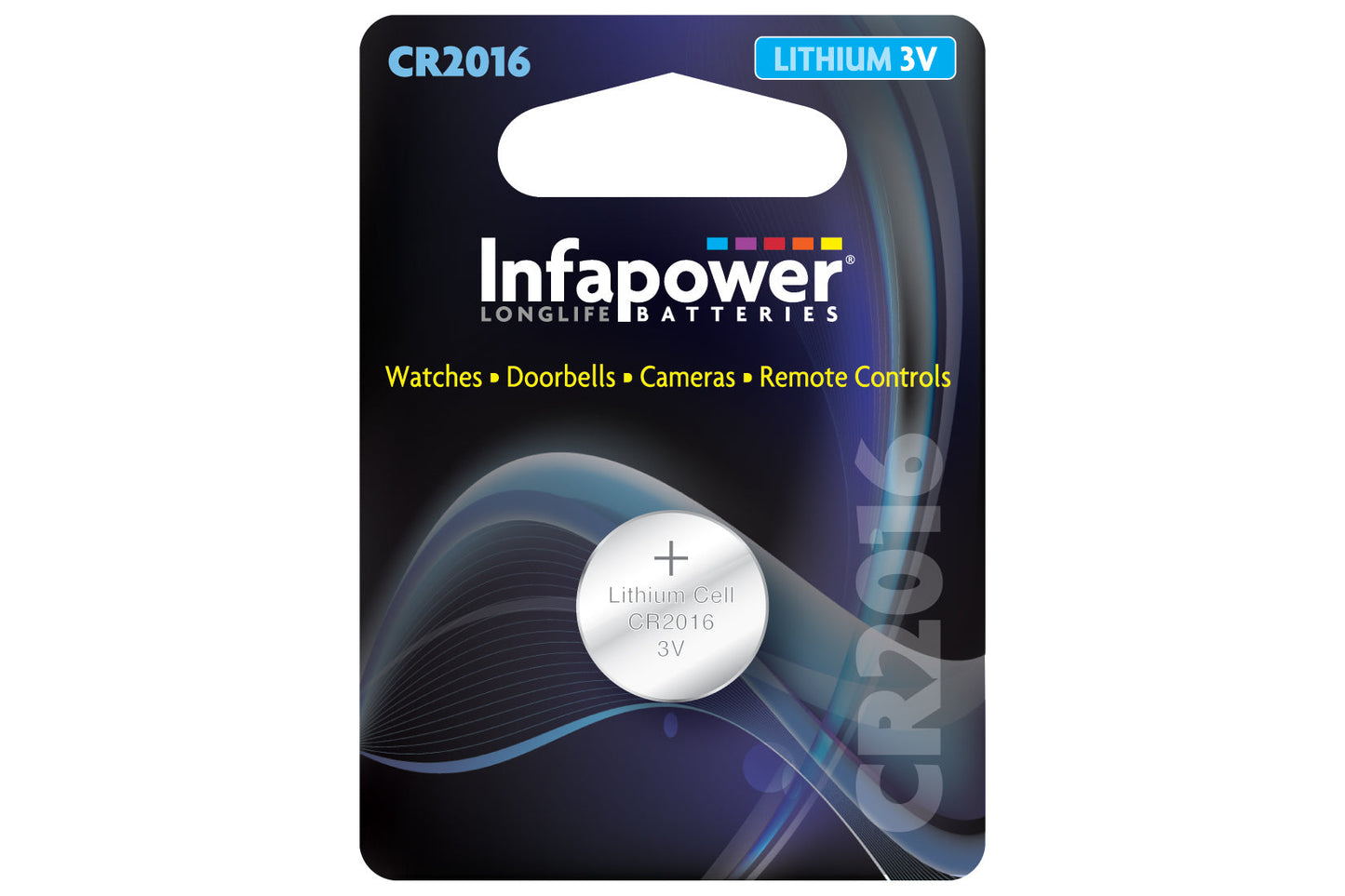 InfaPower CR2016 3V Lithium Coin Cell Battery - maplin.co.uk