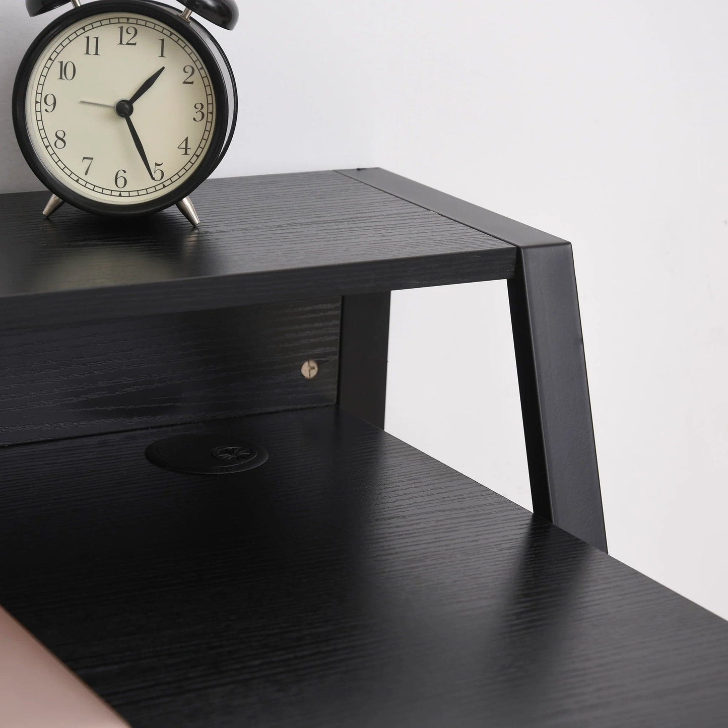 ProperAV Extra Computer Desk with Elevated Storage Shelf