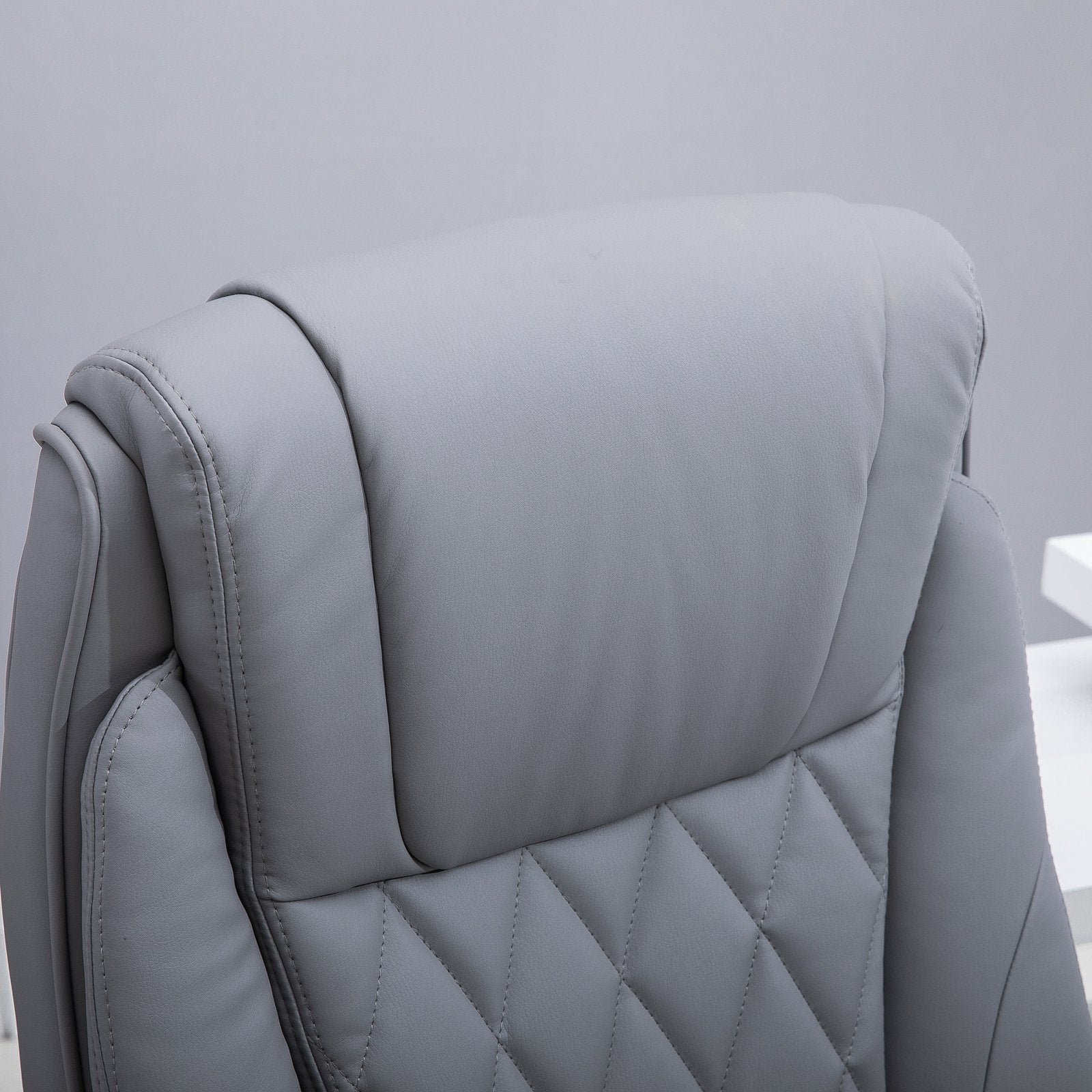 ProperAV Extra PU Leather Ergonomic Swivel Office Chair with Headrest - maplin.co.uk