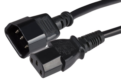 Maplin Power Lead IEC C14 Male Plug to C13 Female Extension Lead - 5m, Black