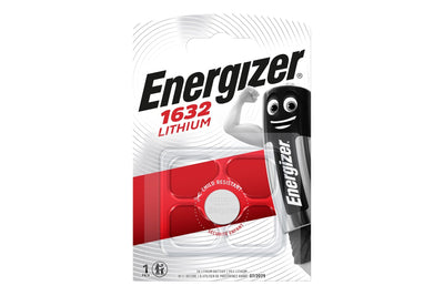 Energizer CR1632 3V Lithium Coin Cell Battery - Pack of 2