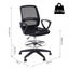 ProperAV Extra Tall Ergonomic Back Office Chair with Adjustable Height Footrest and 360° Swivel - Black - maplin.co.uk
