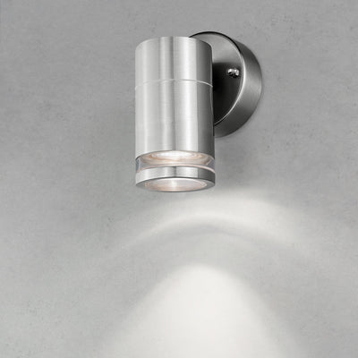 4lite Marinus GU10 Single Direction Outdoor Wall Light without PIR - Stainless Steel
