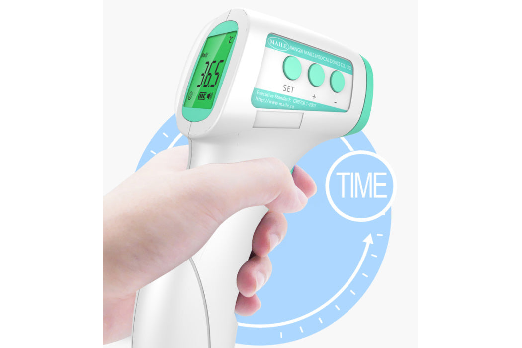 Maile Infrared Forehead Thermometer LCD Display Certified - maplin.co.uk