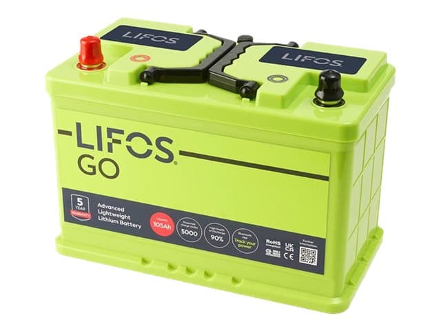 Lifos Go 12V 105Ah Lithium Iron Phosphate LiFePO4 Battery with Bluetooth App - maplin.co.uk