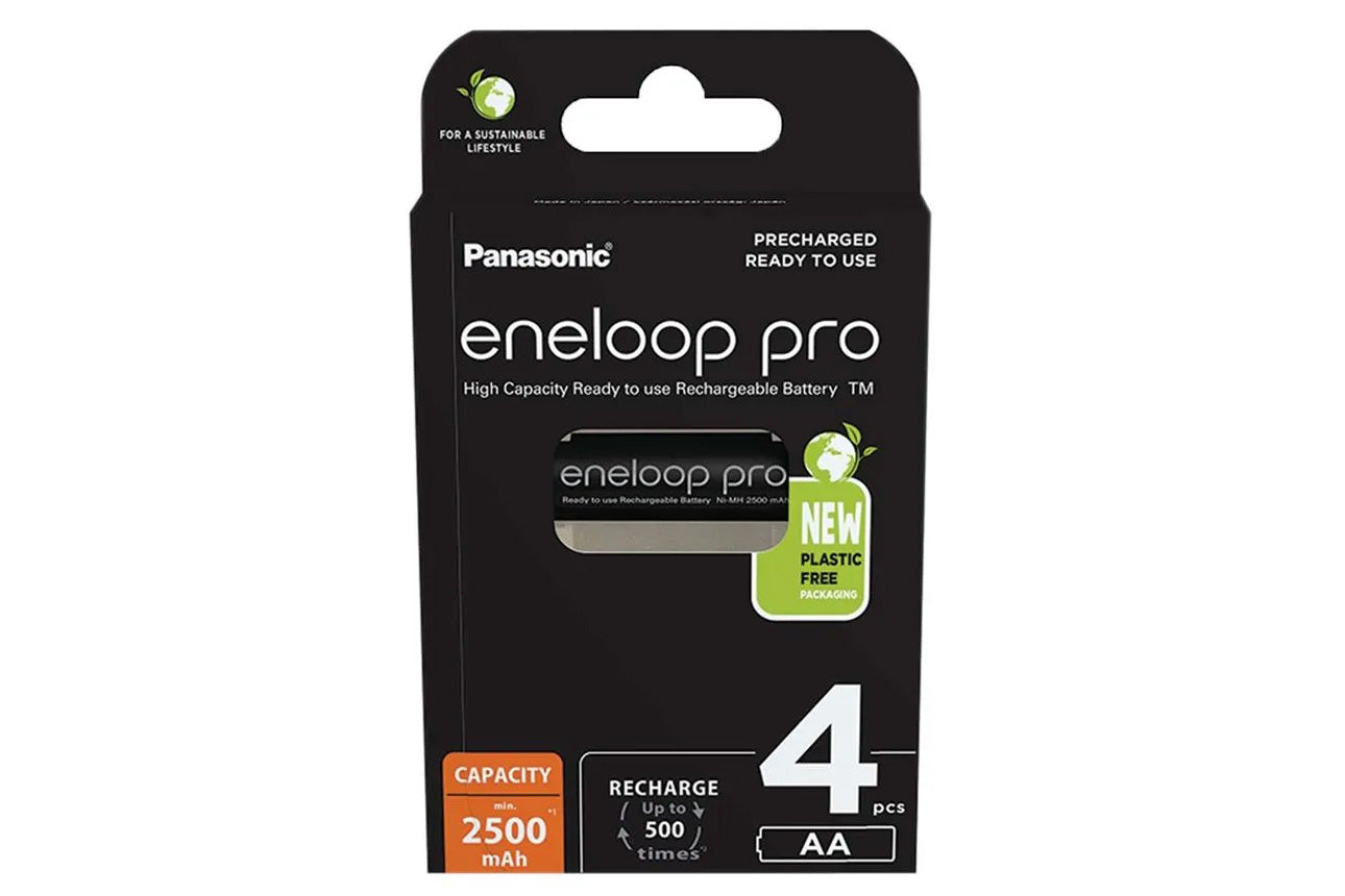 Panasonic Eneloop AA 2000mAh 1.2V Low Self Discharge NiMH Rechargeable  Batteries - 4 Pack Retail Card