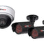 ProperAV Replica Security Camera Kit with 1x Dome Camera & 2x IR Cameras - maplin.co.uk