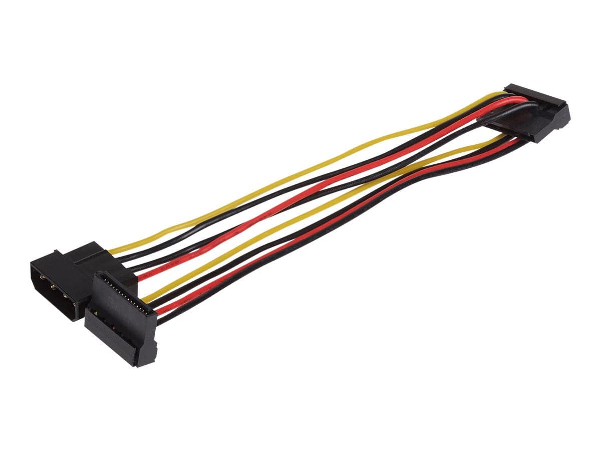 Maplin 4 Pin PSU Molex to 2x 15 Pin SATA Power Lead Cable - 0.35m