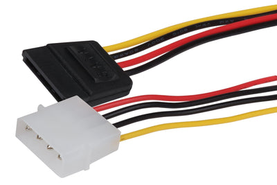 Maplin 4 Pin Molex Male to 15 Pin SATA Female Power Lead - 0.2m
