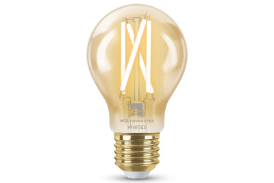 4lite WiZ Connected A60 Filament Amber WiFi LED Smart Bulb - E27 Large Screw Single