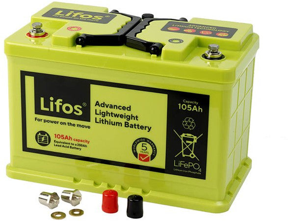 Lifos Go 12V 105Ah Lithium Iron Phosphate LiFePO4 Battery with Bluetooth App - maplin.co.uk