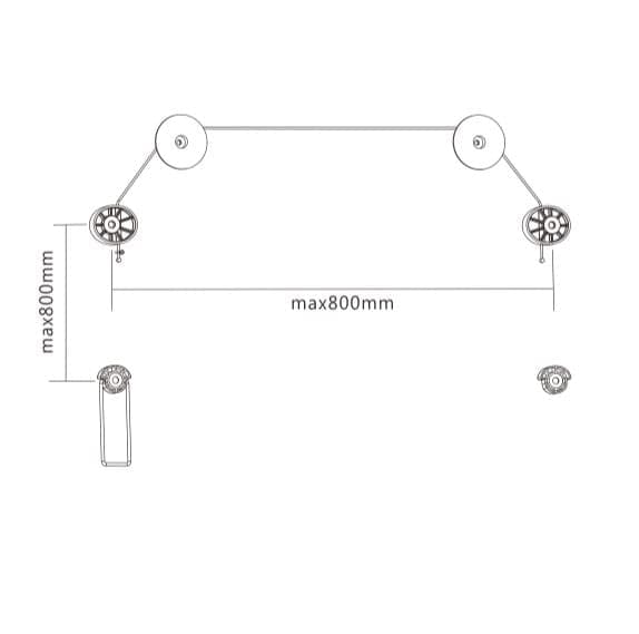 ProperAV Picture Frame Cable 37" - 70" Flat TV Wall Mount (50kg Capacity / VESA Max. 800x800) - Silver