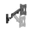 ProperAV Gas Spring Swing Arm 23" - 49" TV Wall Bracket (15kg Capacity / VESA Max. 400x400) - Black