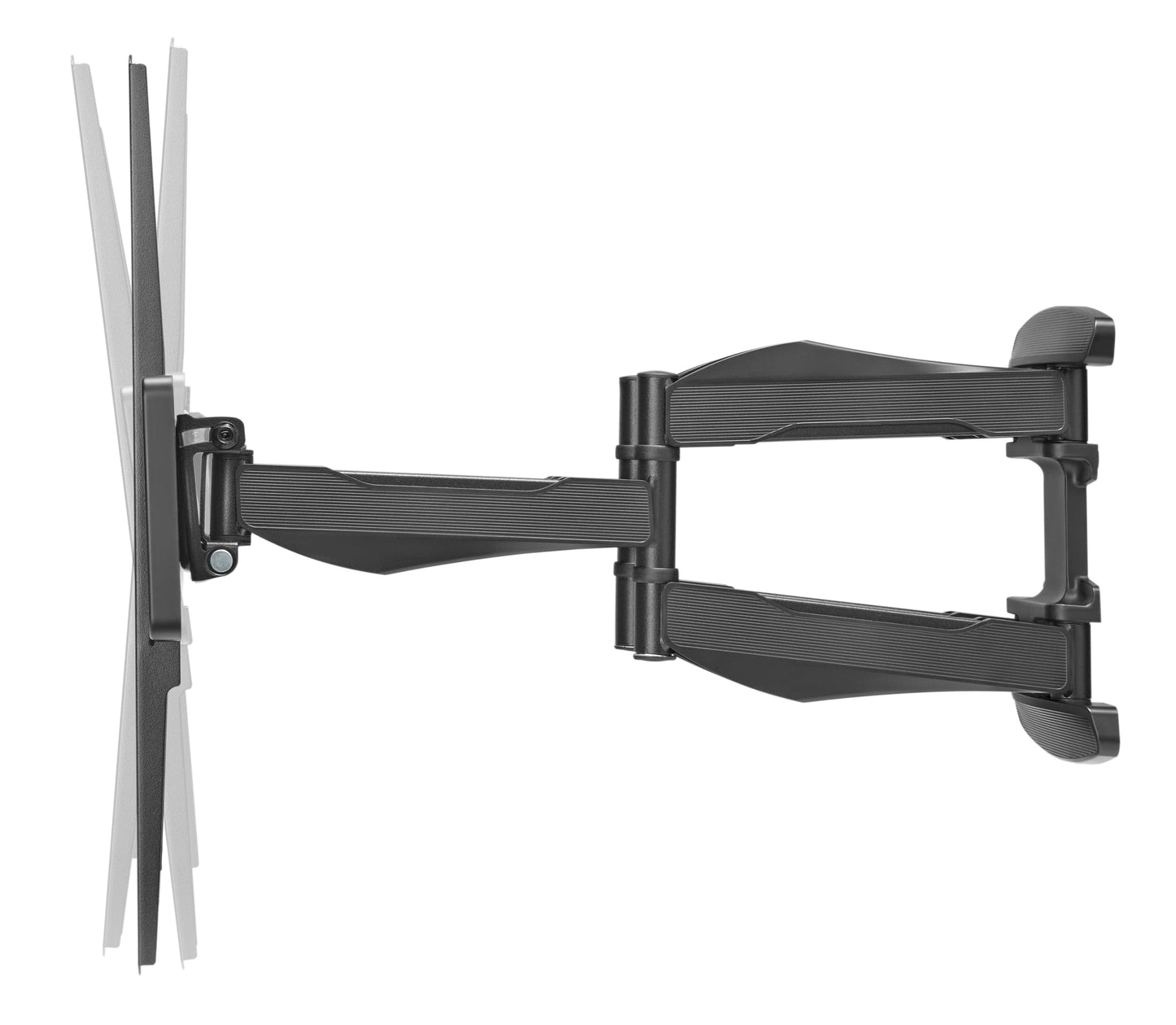 ProperAV Heavy Duty Swing Arm 37" - 70" TV Wall Bracket (45kg Capacity / VESA Max. 600x400) - Black