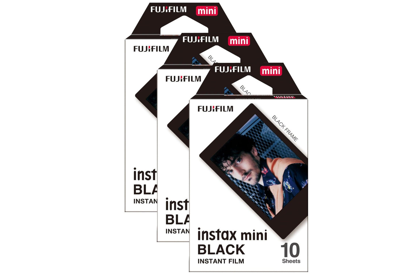 Fujifilm Instax Mini Instant Photo Film - Black Pack of 30