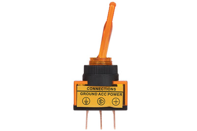 Maplin SPST Illuminated Toggle Switch - Amber