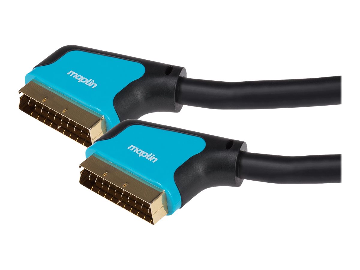 Maplin Premium 21 Pin Connector SCART Cable - Black, 3m - maplin.co.uk