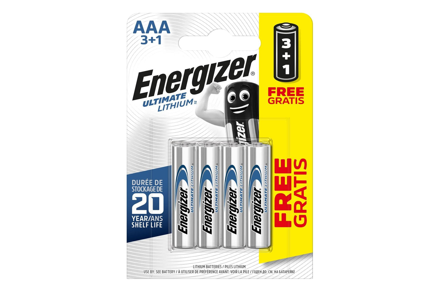 Energizer Ultimate AAA Lithium Batteries - Pack of 4