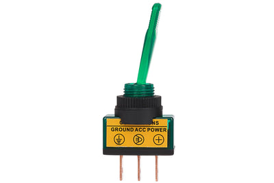 Maplin SPST Illuminated Toggle Switch - Green