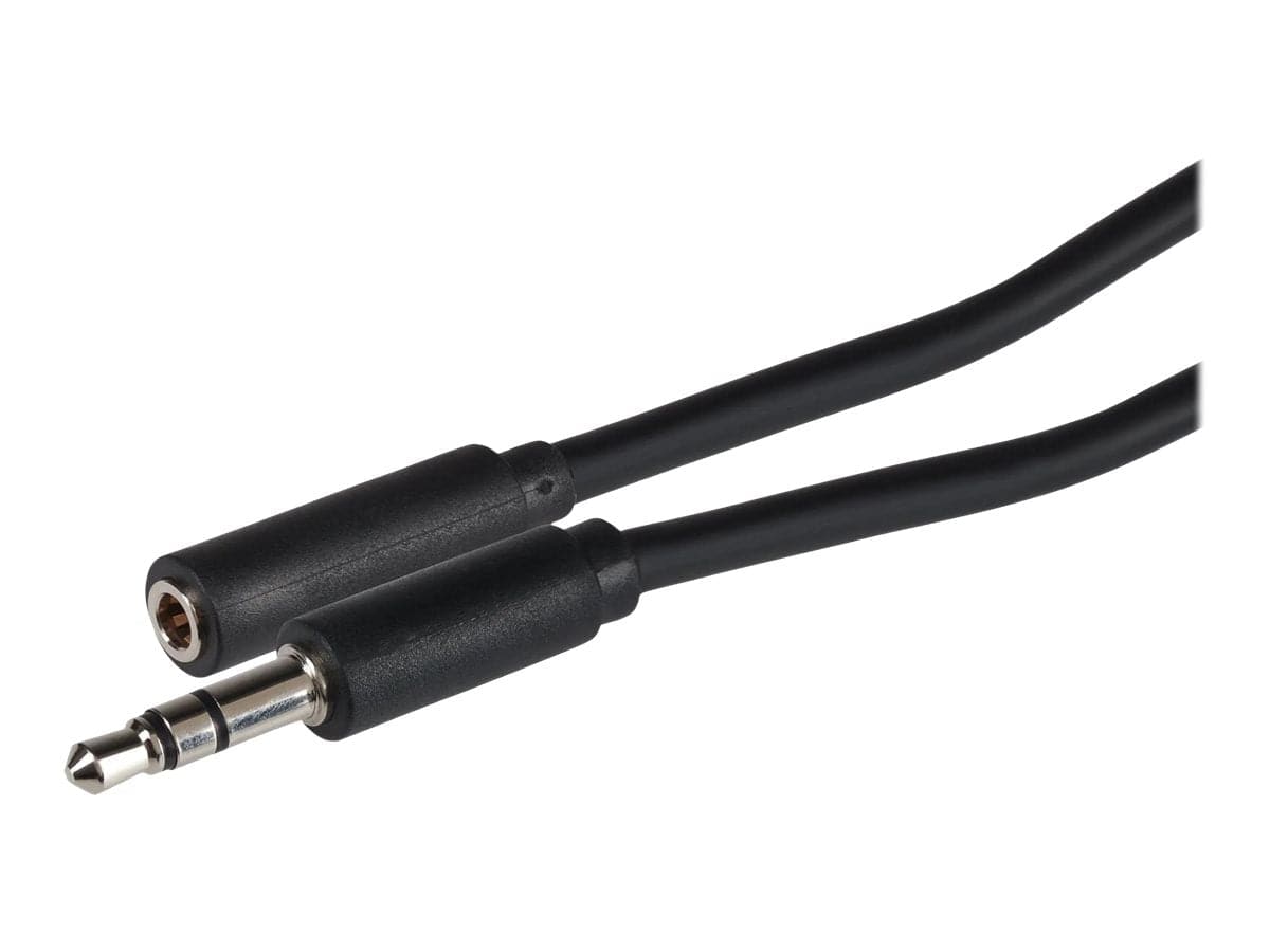 Maplin 3.5mm Aux Stereo 3 Pole Jack Plug to 3.5mm Female Jack Plug Extension Cable - Black, 5m - maplin.co.uk