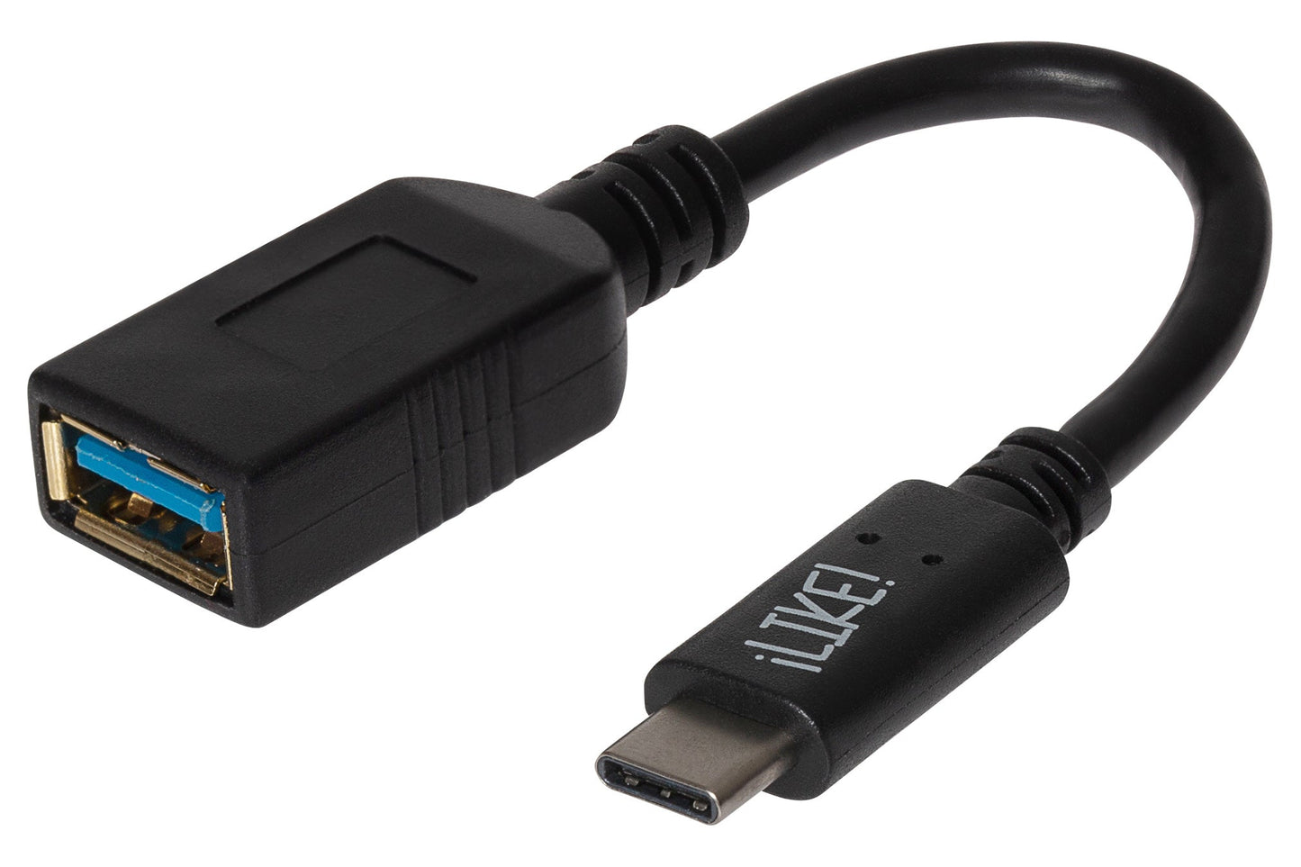 Maplin USB-C to USB-A 3.1 Gen 1 Female Adapter - Black, 14cm - maplin.co.uk