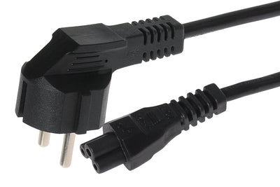 Maplin IEC C5 3pin Plug Female to EU Schuko Plug Power Supply Cable - 2m
