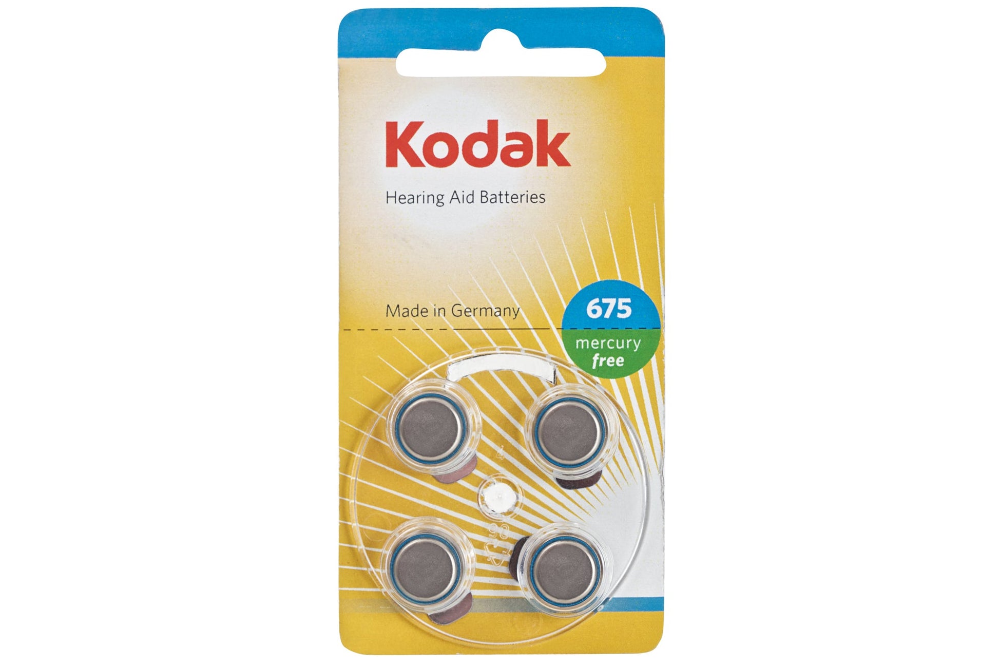 Kodak Hearing Aid Batteries Size P375 Blue - 4 Pack - maplin.co.uk