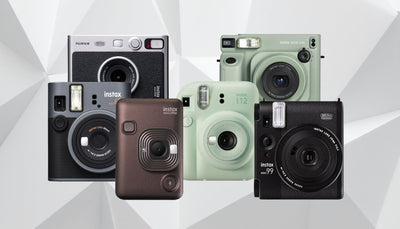 A variety of Instax camera models