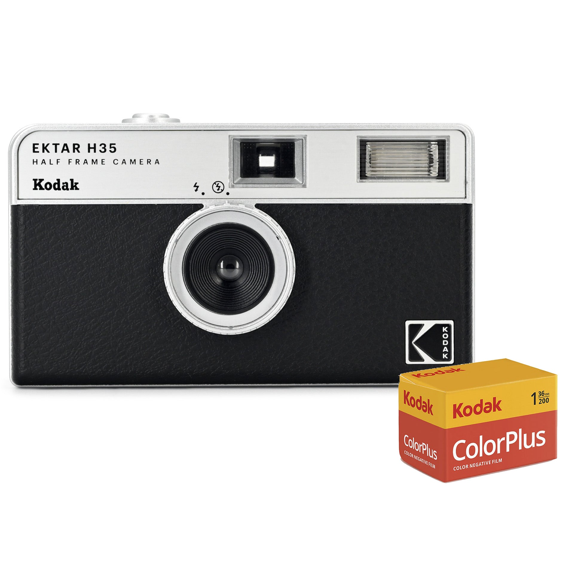 コダック (Kodak) フィルムカメラ EKTAR H35 ブラック Kodak Ektar H35 Film Camera - Black | Photo & Video | Maplin
