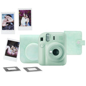 Fujifilm Instax Mini 12 Instant Camera with Case, Album, Film & Stickers - Mint Green